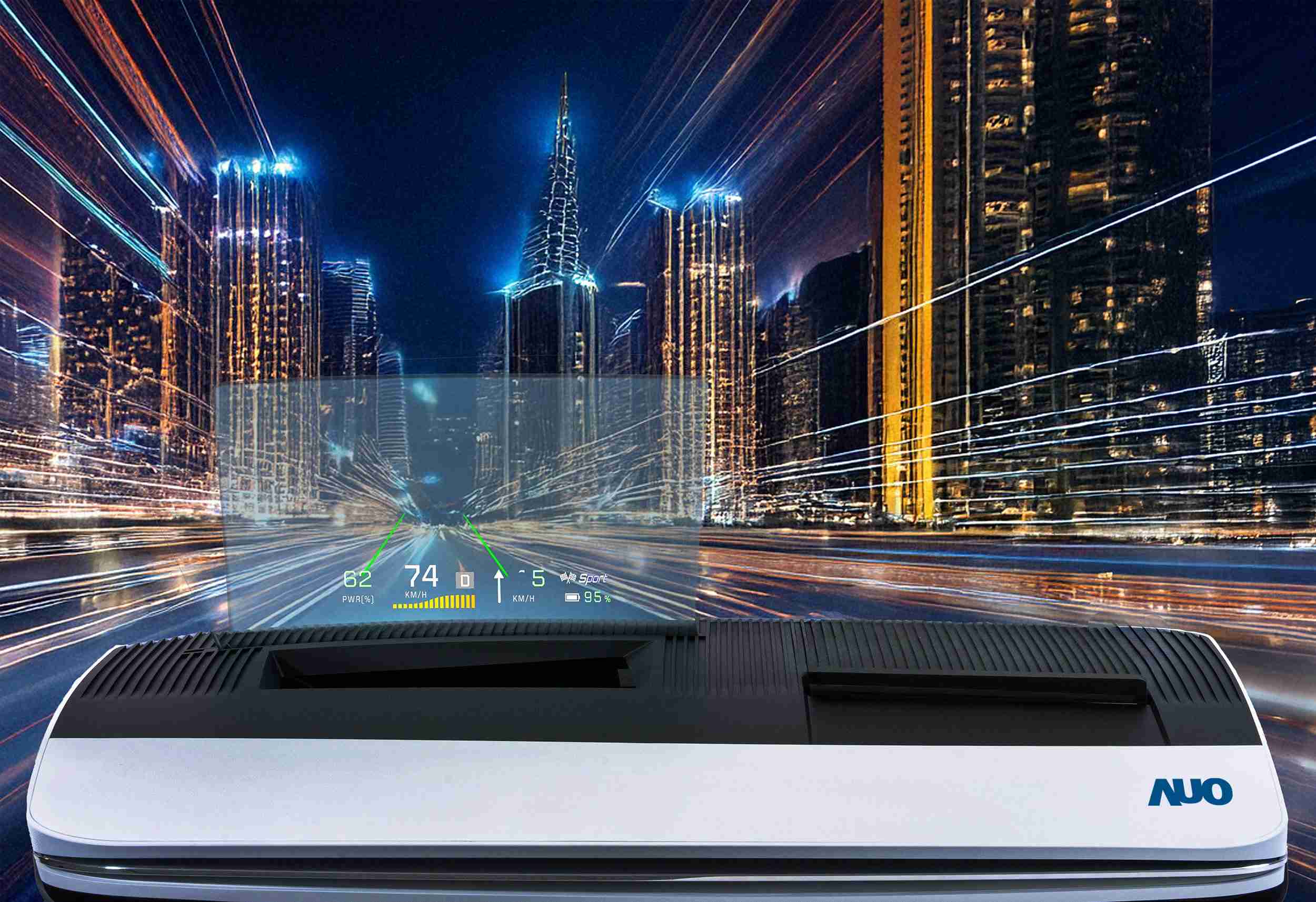 PG国际推出13吋Micro LED抬头显示器，，，提供高入眼亮度、、、、高色彩饱和度的显示质量，，，在阳光下或黑暗中都清晰可见，，，，并利用Micro LED模块体积小的优势，，解决车用空间有限的痛点